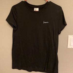 Divided Black Tee Love T-Shirt